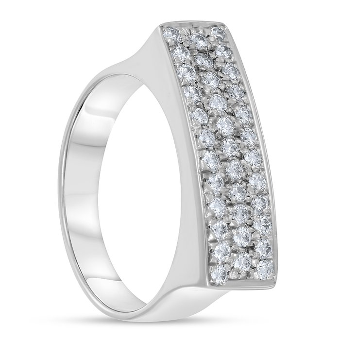 Ring - 18 kraat Hvidguld -  053ct tw Diamant (Natur)