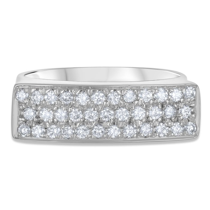 Ring - 18 kraat Hvidguld -  0.53ct. tw. Diamant (Natur)