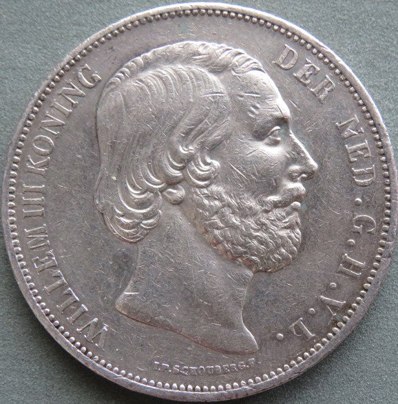 Holland. Willem III. 2 1/2 Gulden 1868  (Ingen mindstepris)