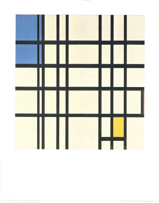 Piet Mondrian - Rhythmus aus schwarzen Linien