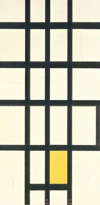 Piet Mondrian - Rhythmus aus schwarzen Linien