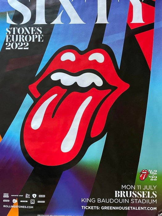 other - Rolling Stones Brussels bruxelles 2022 sixty tour jumbo xl poster