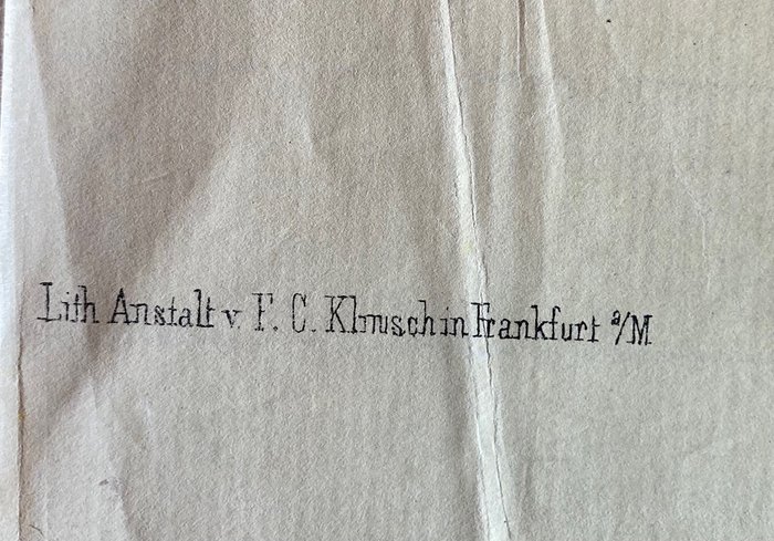  - Großen Kappenfahrt aller Narrenvereine (Frankfurt / M) - Großer illustrierter Einblattdruck - 1860