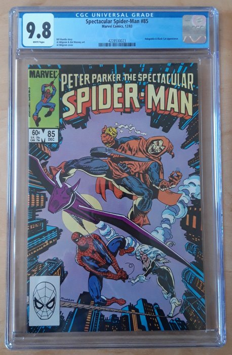 Peter Parker The Spectacular Spider-Man #85 CGC 9.8 White Pages - Hobgoblin  Black Cat appearance - 1 Graded comic - 1983