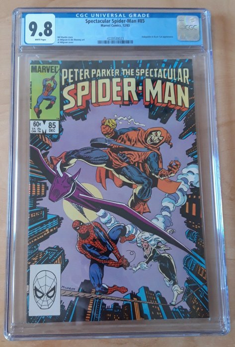 Peter Parker The Spectacular Spider-Man #85 CGC 9.8 White Pages - Hobgoblin  Black Cat appearance - 1 Graded comic - 1983