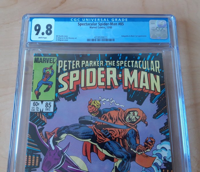 Peter Parker The Spectacular Spider-Man #85 CGC 9.8 White Pages - Hobgoblin  Black Cat appearance - 1 Graded comic - 1983