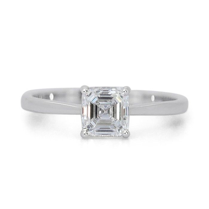 Ring - 18 kraat Hvidguld -  1.01ct. tw. Diamant (Natur)