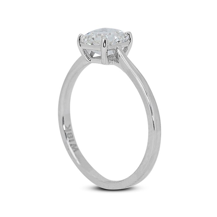 Ring - 18 kraat Hvidguld -  1.01ct. tw. Diamant (Natur)