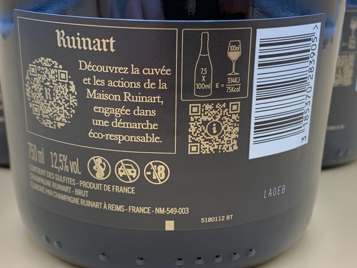 Ruinart, Brut - Champagne Brut - 6 Flasker (0,75 L)