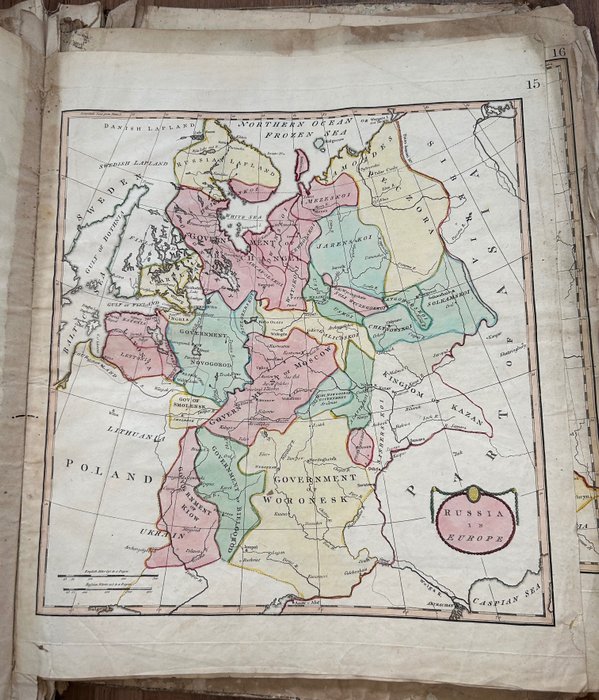 T. Stackhouse - Large Historical Coloured Atlas - 1800