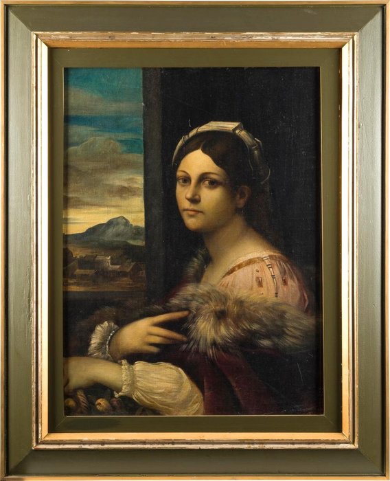 Venetian Schule (XVIII-XIX) - Half-figure woman's portrait - NO RESERVE