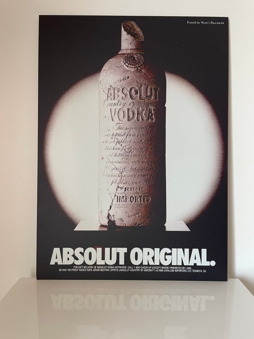 Sweden ABSOLUT Vodka - Reklameplakat - Aluminium