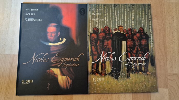 Nicolas Eymerich Inquisiteur 1 t/m 4 - Een paar stappen naar het licht 1 t/m 3 - 2 mooie Silvester series - 7 Album - Første udgave/genoptryk