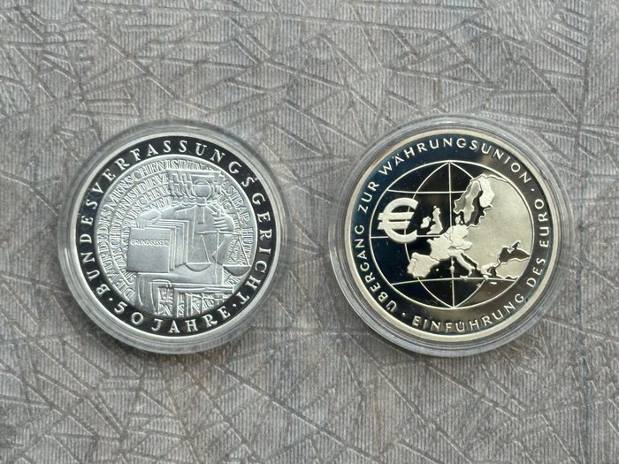 Tyskland 10 Mark / 10 Euro 2001/2002 (2 stuks)  (Ingen mindstepris)