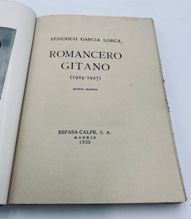 Federico García Lorca - Romancero Gitano (una de las primeras ediciones) - 1935