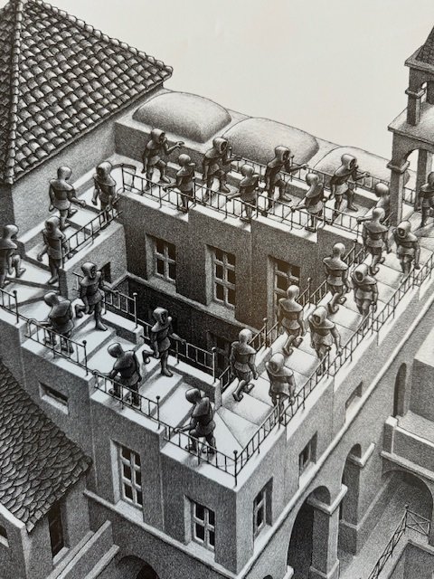 M.C. Escher (1898-1972), after - Klimmen en dalen