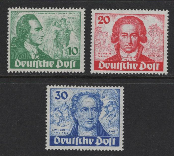 Berlin 1949 - "Goethe" komplet - Michel 61-63