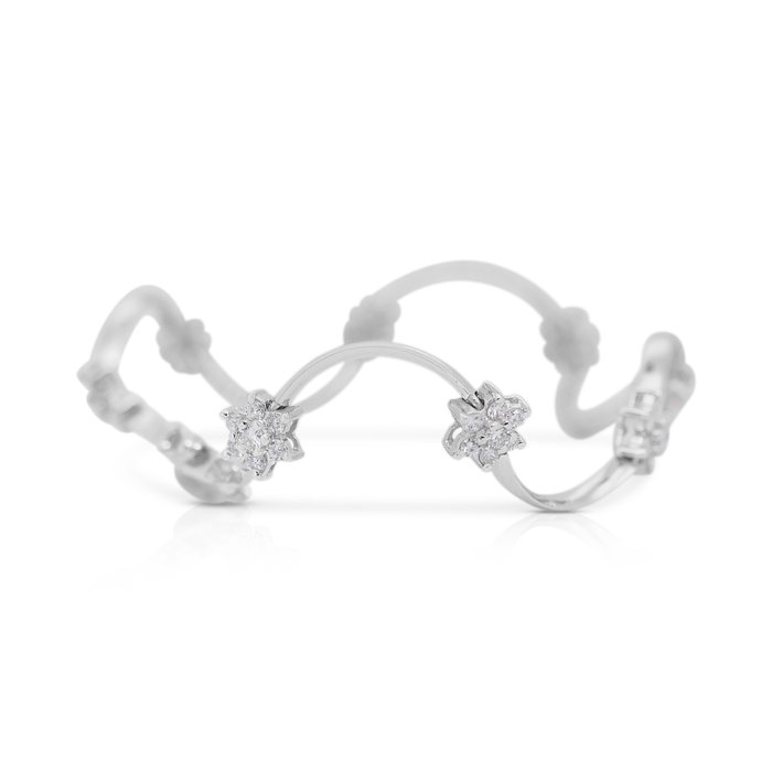 Armbånd - 18 kraat Hvidguld -  1.73ct. tw. Diamant (Natur)