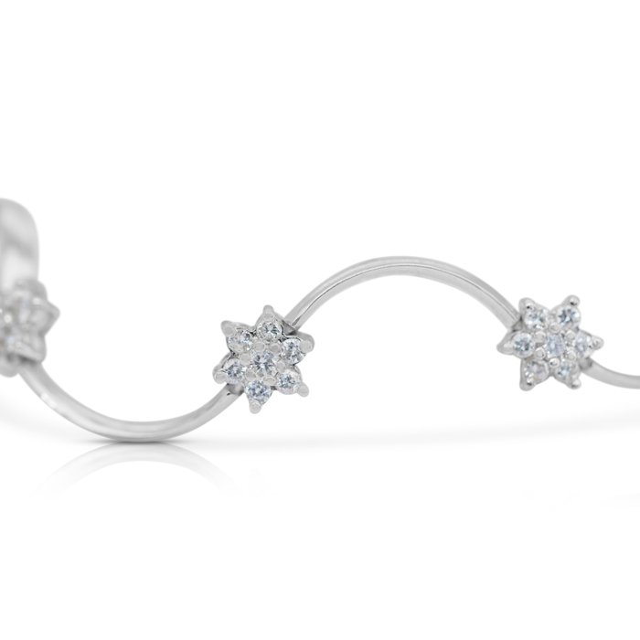 Armbånd - 18 kraat Hvidguld -  1.73ct. tw. Diamant (Natur)