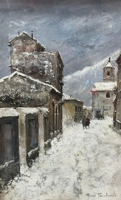 Mario Pacchioli (1945-2007) - Strada innevata