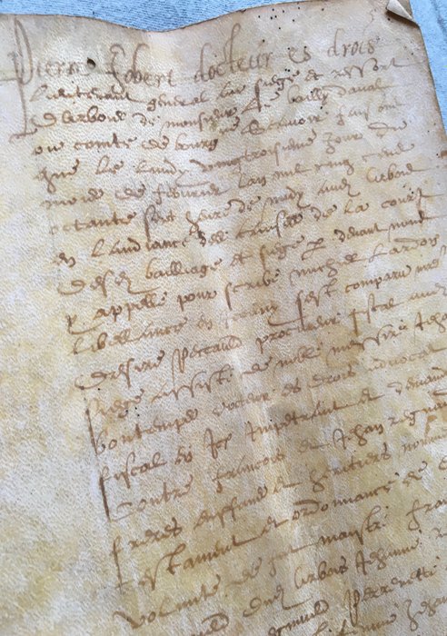 . - Manuscrit Renaissance de France - 1586