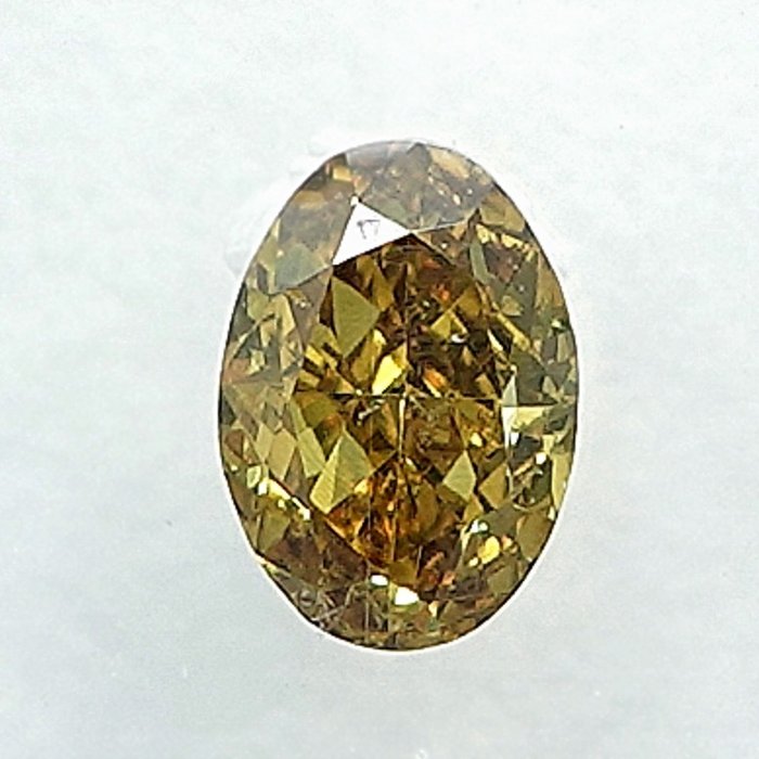 1 pcs Diamant  (Naturfarvet)  - 019 ct - Fancy intense Gul - SI1 - International Gemological Institute (IGI)