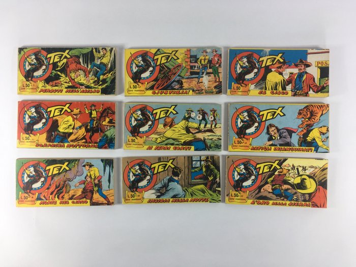 serie Nebraska - Lotto 19x Strisce Tex 33a - 19 Complete series - Første udgave - 1964/1965