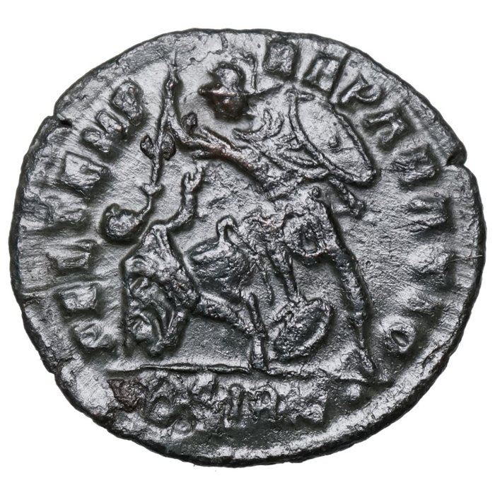 Romarriket Constantius II (AD 337-361) Follis Reitersturz  (Ingen mindstepris)