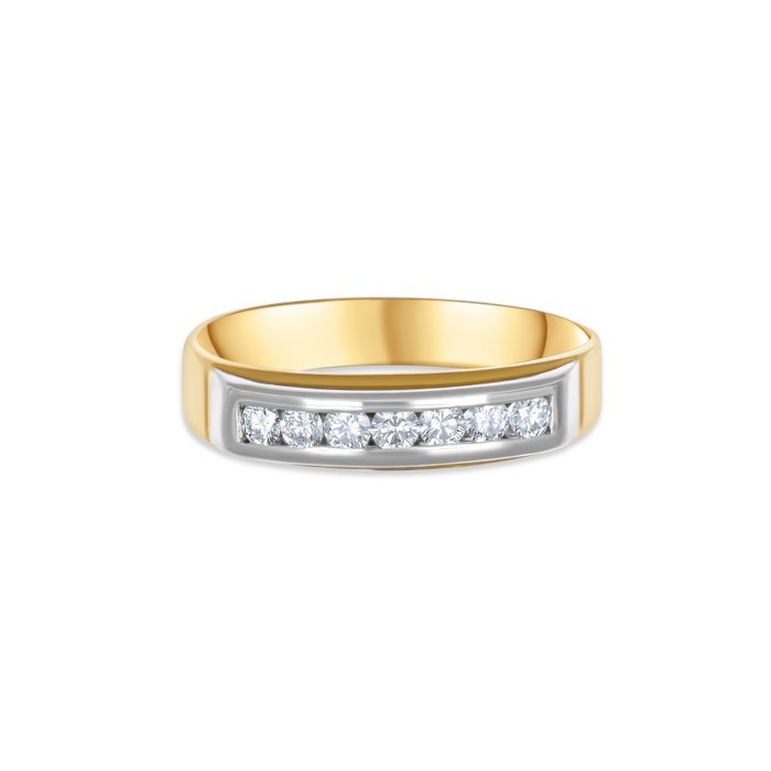 Ring - 18 kraat Gulguld, Hvidguld -  0.28ct. tw. Diamant (Natur)