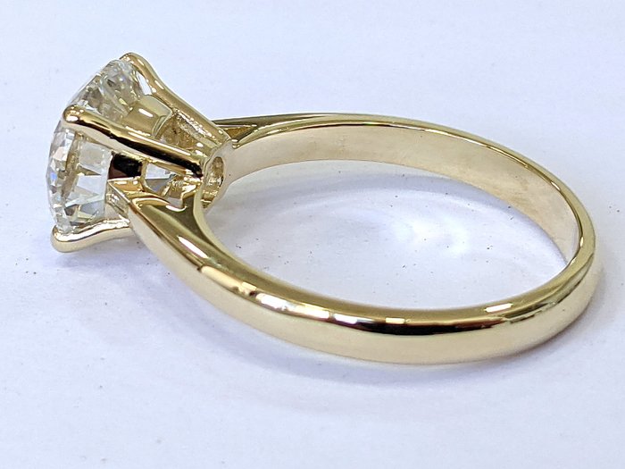 Ingen mindstepris - Ring - 14 karat Gulguld -  3.26ct. tw. Diamant (Laboratoriedyrket) - F VS1 IGI