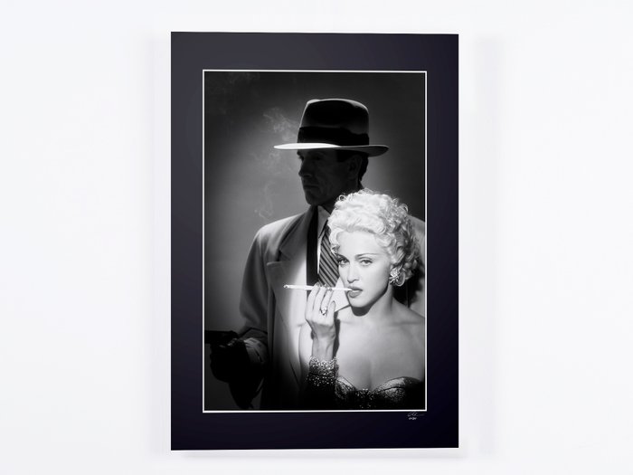 Dick Tracy 1990 - Warren Beatty and Madonna - Fine Art Photography - Luxury Wooden Framed 70X50 cm - Limited Edition 03 of 20 - Serial ID 30748 - Original Certificate (COA) Hologram Logo Editor and QR Code - 100% New items