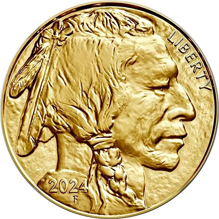 1 Troy Ounce - Guld 999 - 2024 - American Buffalo fine gold - Præget bar