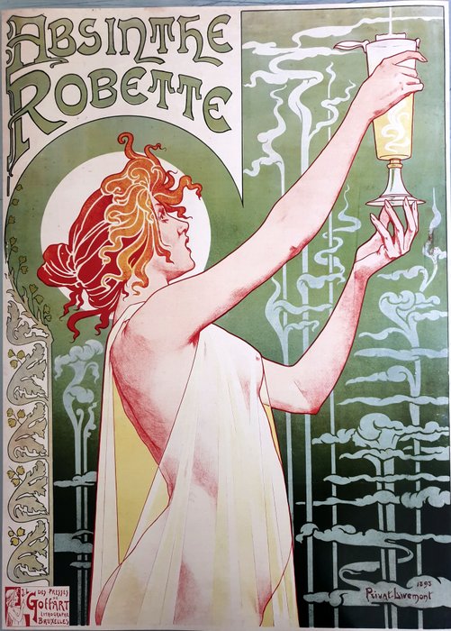 after Privat-Livemont - ABSINTHE ROBETTE - Henri Privat-Livemont - Unknown