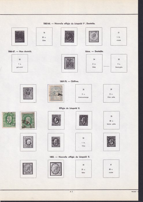 Belgien 1850/1965 - Restsamling med en række bedre serier fra slutningen af 1950'erne til begyndelsen af 1960'erne