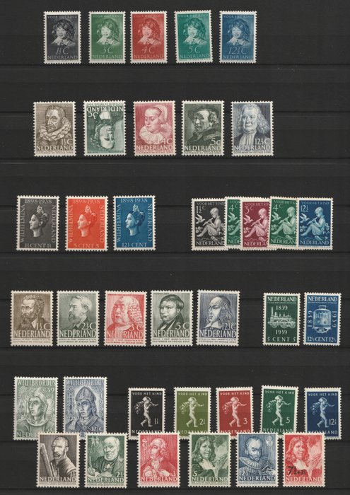 Holland 1925/1940 - samling af komplette serier - tussen NVPH 166/168 en 350/355