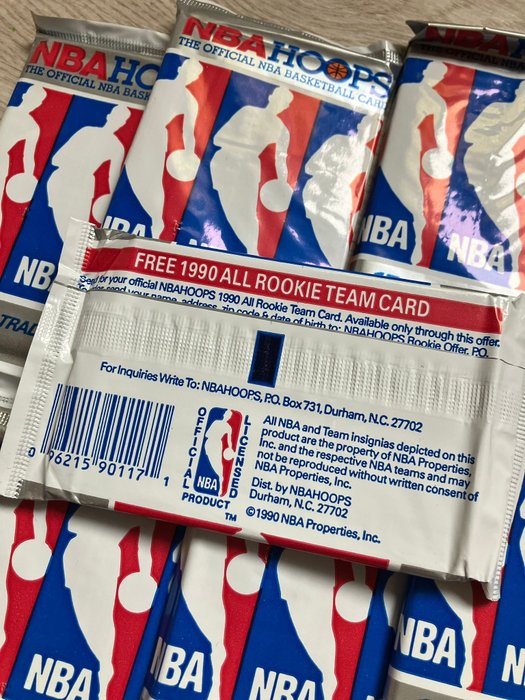 1990/91 Hoops NBA - 10 Pack - Glimrende (EX)