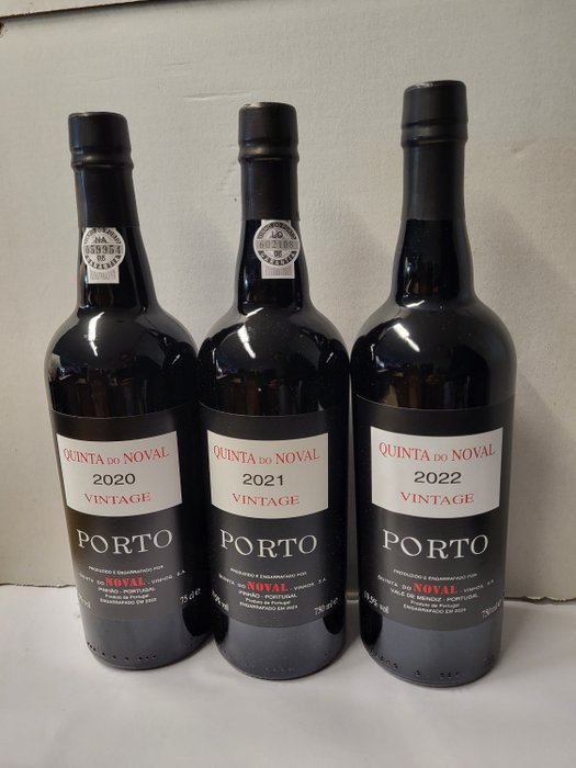 2020, 2021  2022 Quinta do Noval - Vintage Port -  Douro  - 3 Flasker (0,75 L)