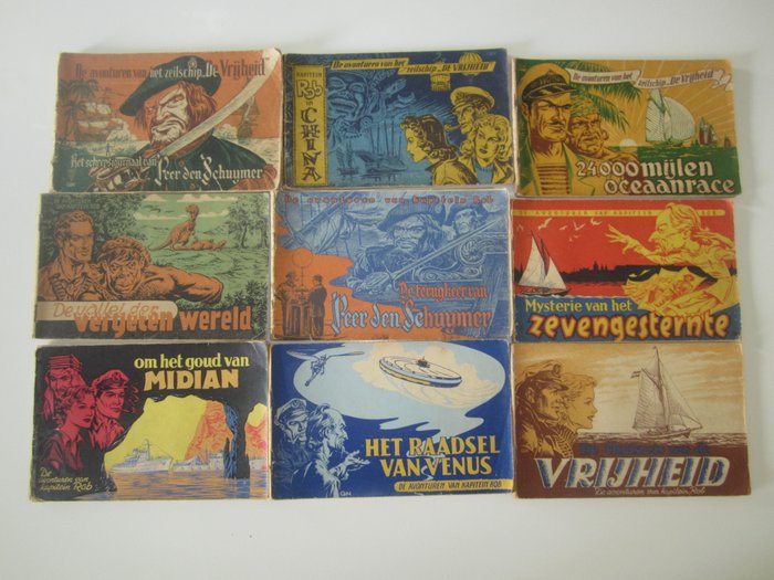 Diverse delen Eric de noorman en kapitein Rob in 1e druk - Diverse titels - 16 Comic - 1950