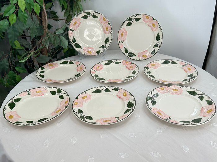 Villeroy  Boch Wild Rose 8-tlg, Teller -Set Handgemalt, Vintage - Tallerken - Porcelæn