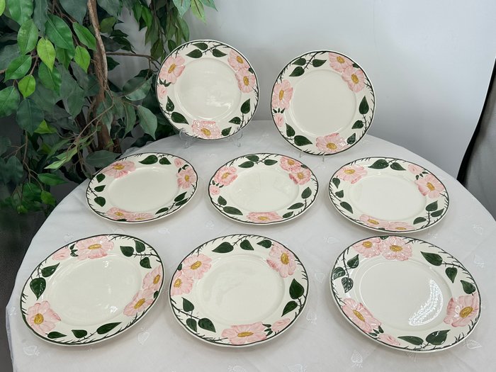 Villeroy  Boch Wild Rose 8-tlg, Teller -Set Handgemalt, Vintage - Tallerken - Porcelæn