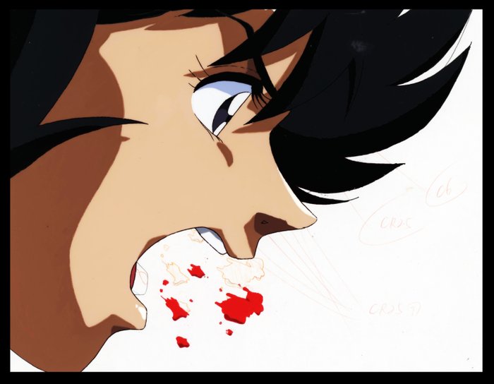 Go Nagai - 1 Håndtegning Original Cel douga celluloid - Cherry Miel / Cutey Honey