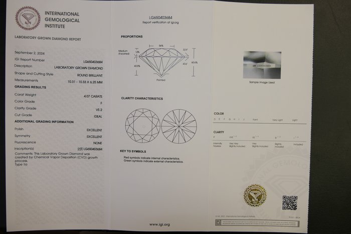 Øreringe - 18 kraat Gulguld -  8.10ct. tw. Diamant (Laboratoriedyrket)