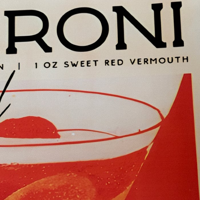 Count Camillo Negroni - Negroni Ingredient Poster