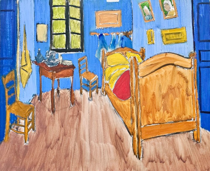 French Impressionist School (XX) à la manière de Van Gogh - The bedroom in Arles