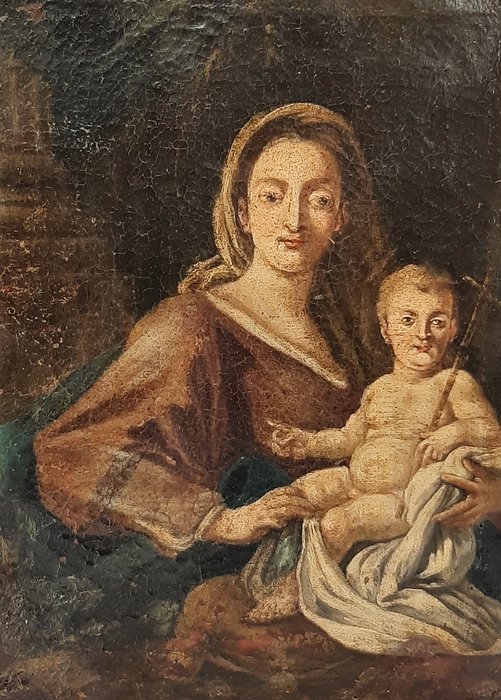 Scuola napoletana (XVIII) - Madonna con Gesù Bambino