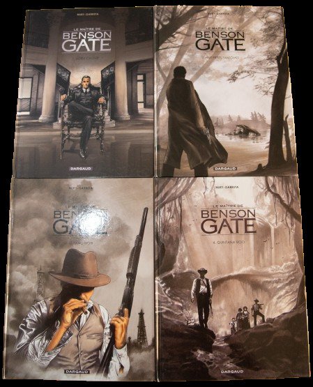 Le Maitre de Beson Gates T1 à T4 + dédicace - Série complète - 4x C - 4 Albums - Første udgave - 2007/2011