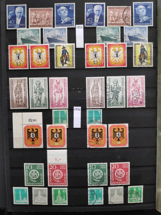 Berlin  - Samling af MNH  stemplet mellem 1954 og 1990