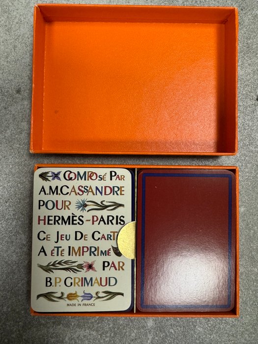 Hermès - Set de deux jeux de cartes de poker Cassandre Grimaud vintage - Mode tilbehør sæt