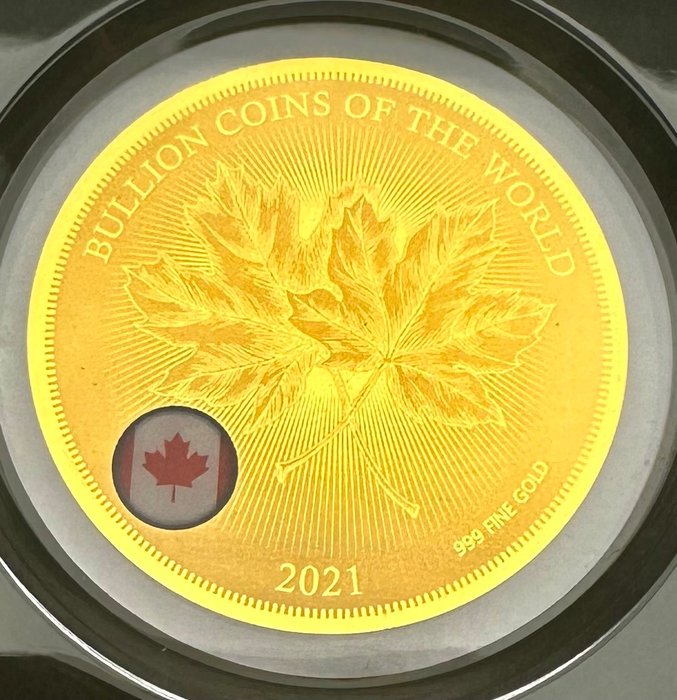 Tchad 5000 Francs 2021 Maple Leaf 1/200 Oz (999)  (Ingen mindstepris)