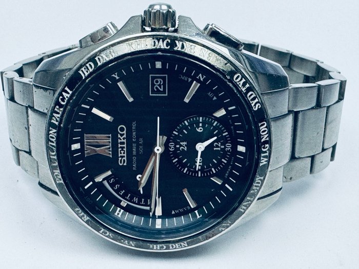 Seiko - Solar Chronograph - Ingen mindstepris - 8B54-0AW0 - Mænd - 2011-nu